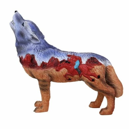 Wolf Statue - Indian & Horse Racing -Gift Sales 2024 12441