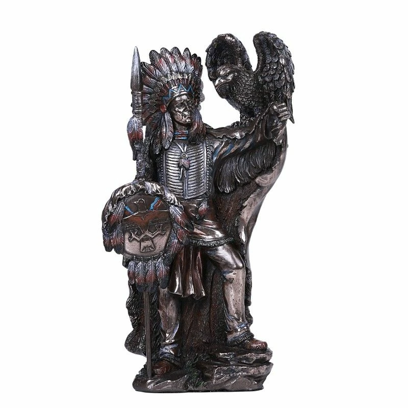 Comanche Indian Statue With Breastplate 1 Comanche Indian Statue With Breastplate