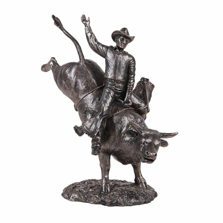 Cowboy Riding Bull Statue 1 Cowboy Riding Bull Statue