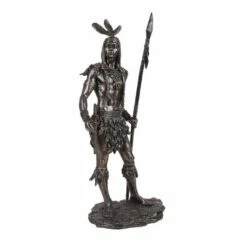 Indian & Spear Statue - Fishing Or Fighting?