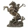 Cowboy Riding Horse Statue