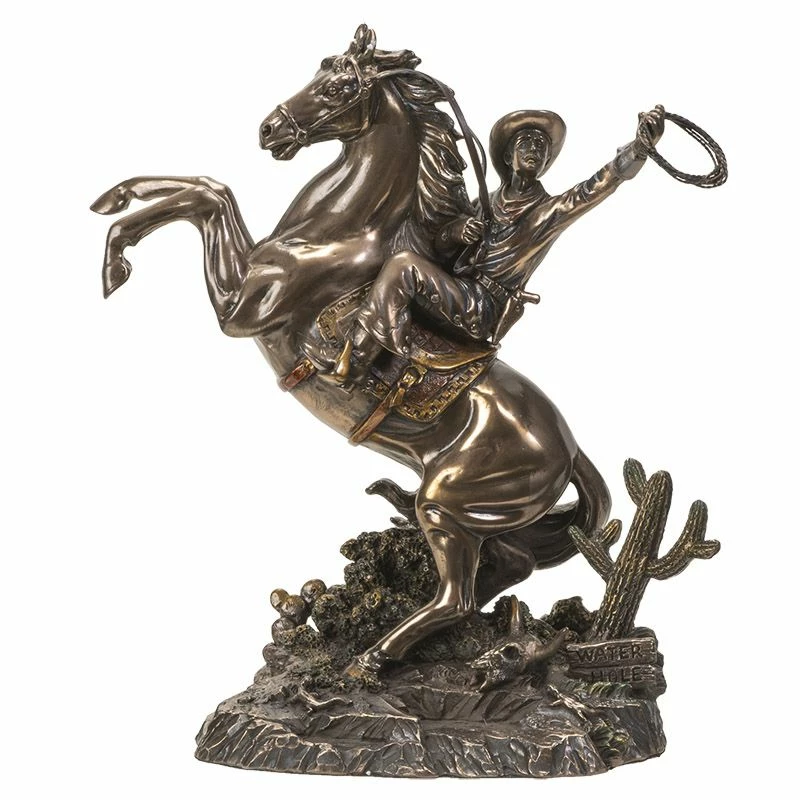 Cowboy Riding Horse Statue 1 Cowboy Riding Horse Statue