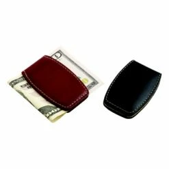 Money Clip - Black Leather -Gift Sales 2024 1736