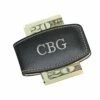 Money Clip - Black Leather