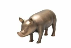 Hog Statue - Antique Brass