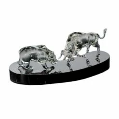 Crystal Bull & Bear Statue - 3 Sizes