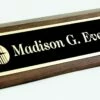 Walnut Desk Name Plate FREE TEXT