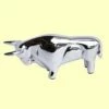 Bull Figurine Sleek Chrome