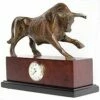 Fighting Bull Clock Bronze