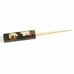 Tiger's Eye Bull & Bear Letter Opener