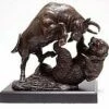 Down For The Count! Bull & Bear Sculpture