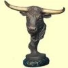 Brass Bull Head Statue