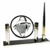 Crystal Globe Spins In Infinity Circles Pen Set