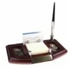 Desk Organizer: Business Card, Note Pad, Pen, Two Trays
