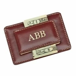 Brown Leather Card Holder/Money Clip
