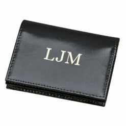 Black Leather Business Card Case