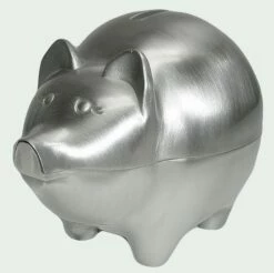 Pewter Piggy Bank 3x4"
