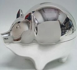 Piggy Bank 4x5" Silver