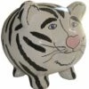 Tiger Piggy Bank, White