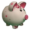 Girl Piggy Bank With Pink Bows