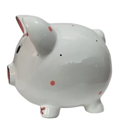 Girl Piggy Bank With Pink Bows -Gift Sales 2024 db7608left