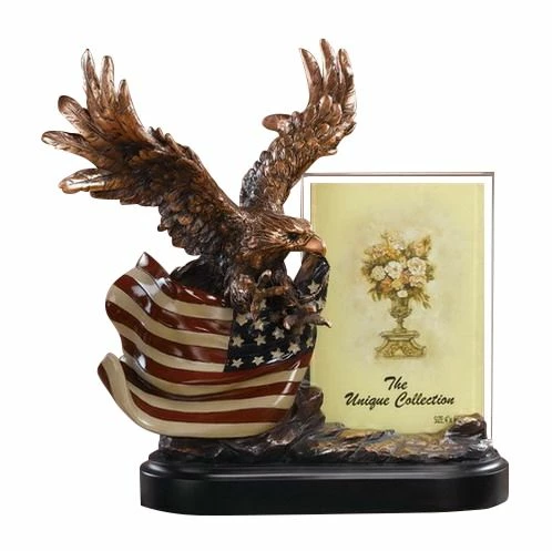 Eagle Holding American Flag & Picture Frame 1 Eagle Holding American Flag & Picture Frame