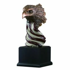 Our Country - Eagle With Flag Statue 7" $49.95, 9" $69.95, 12" $99.95