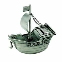 Pirate Ship Bank Pewter