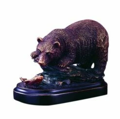 Bear & Fish Statue
