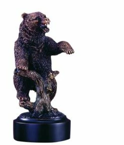 Bear Sculpture On Stump