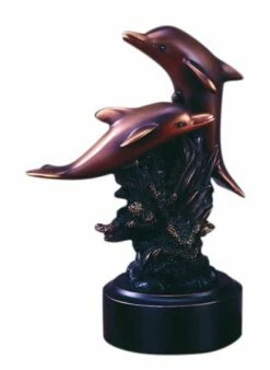 A Playful Statue - Two Dolphins