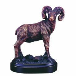 Big Horn Sheep Statue At Attention