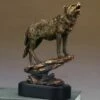 Wolf Howling Sculpture