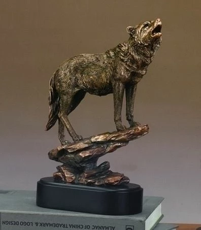 Wolf Howling Sculpture -Gift Sales 2024 jy2400 6