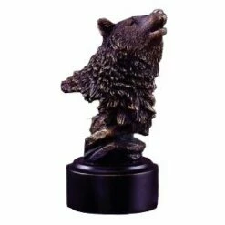 Bronze Wolf Bust
