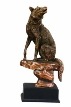 Perplexed Wolf Statue