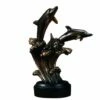 Three Dolphin Statue - In The Waves