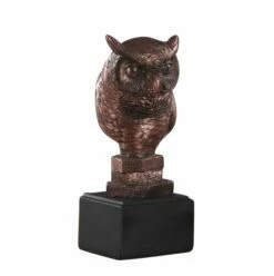 Owl Bronze Bust