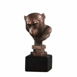 Monkey Bronze Bust