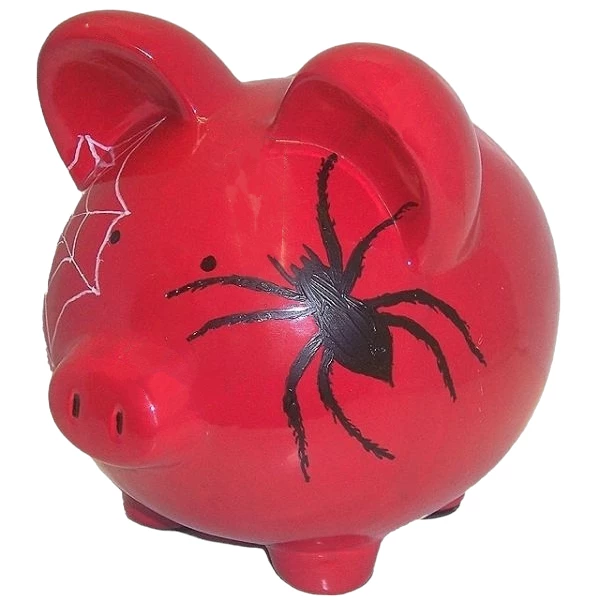 Red Spider Piggy Bank FANASTIC! 1 Red Spider Piggy Bank FANASTIC!