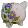 Purple Flowers Piggy Bank