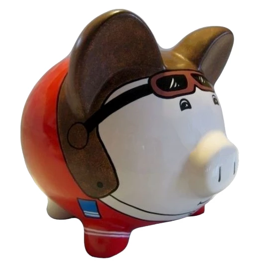 Pilot Piggy Bank - Our Creation! 1 Pilot Piggy Bank - Our Creation!