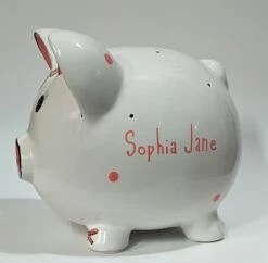Girl Piggy Bank With Pink Bows -Gift Sales 2024 mr pretty pink name 1
