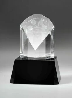 Peacock Crystal Award 3" $39.95, 4" $49.95, 5" $59.95 No Base