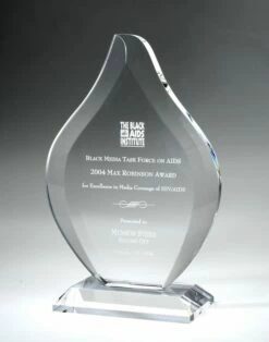 Flame Crystal Award 7" $99.95, 8" $139.95, 10" $169.95