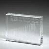 Flat Edge Crystal Paperweight 4"