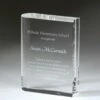 Book Optical Crystal Award 5" $59.95, 6" $79.95