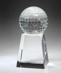 Golf Ball On Tall Base - 60mm $39.95, 80mm $69.95, 110mm $109.95