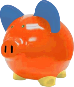 Orange Custom Piggy Bank Jumbo