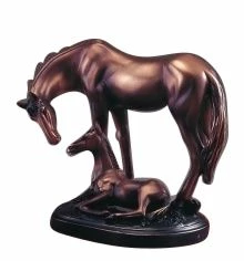 Sweetness. Mare And Colt Horse Sculpture